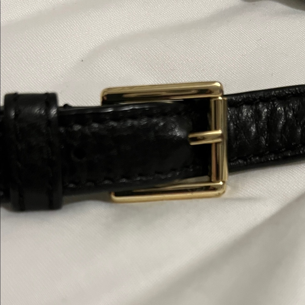Tory Burch Britten Black Pebbled Leather Shoulder Bag with Gold Logo and Chain - Picture 6 of 16